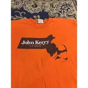 John Kerry  Vintage Campaign T-Shirt Adult XL 100% Cotton USA Political